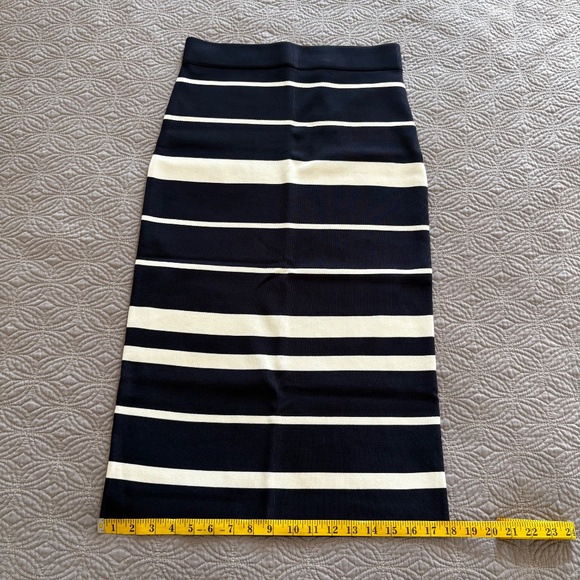 Ted Baker Emiliha Striped Midi Bodycon Knit Skirt, Navy/White, Size 3, NWT - Picture 13 of 14